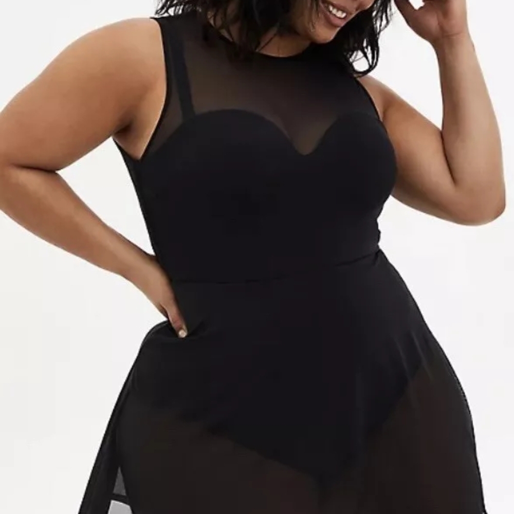 Elegant Black Sheer Dress